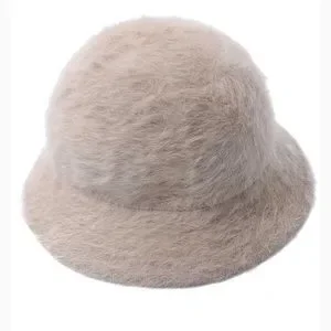 DNY Angora Rabbit Hair Cream Natural Bucket Hat DNY | Accessories | Dny Angora Rabbit Hair Cream Natural  main image 2